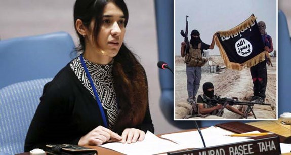 Nhà hoạt động nhân quyền Nadia Murad, người đồng sở hữu giải Nobel Hòa bình 2018. (ảnh: knoozmedia.com)